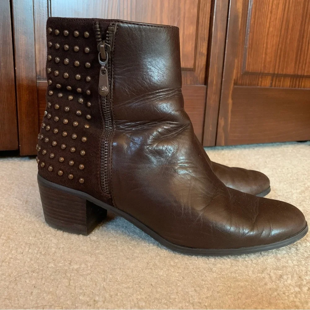 Tahari Brown Leather Booties - Picture 1 of 4